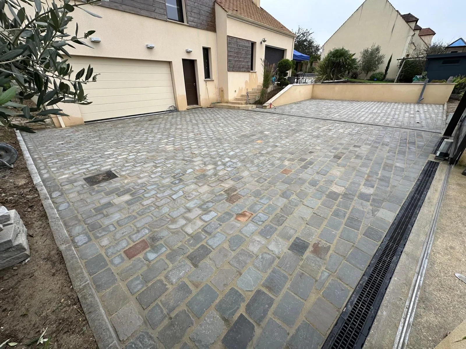 Chantier ERB TP - Pose de pavés et bordures